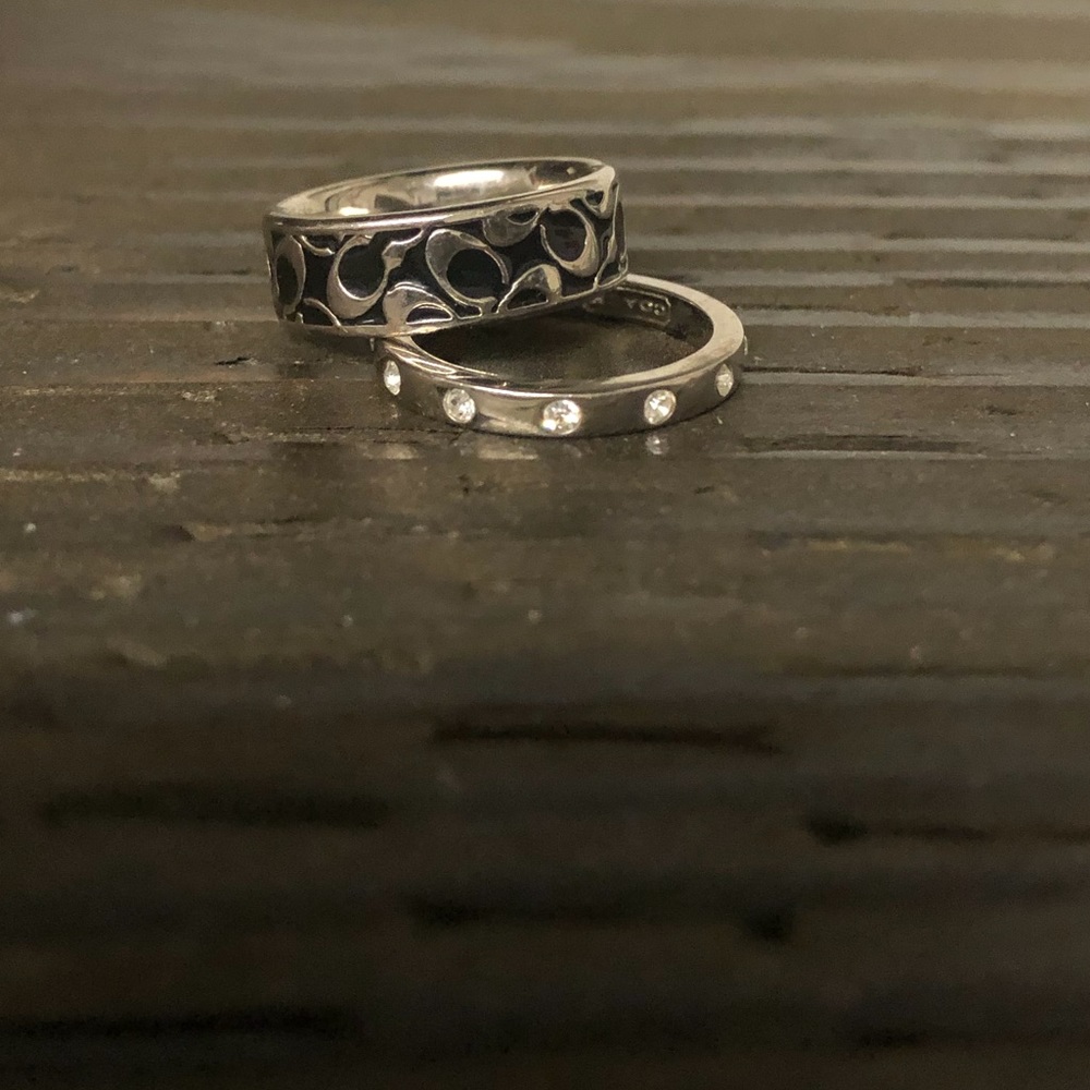 Coach ring set -new